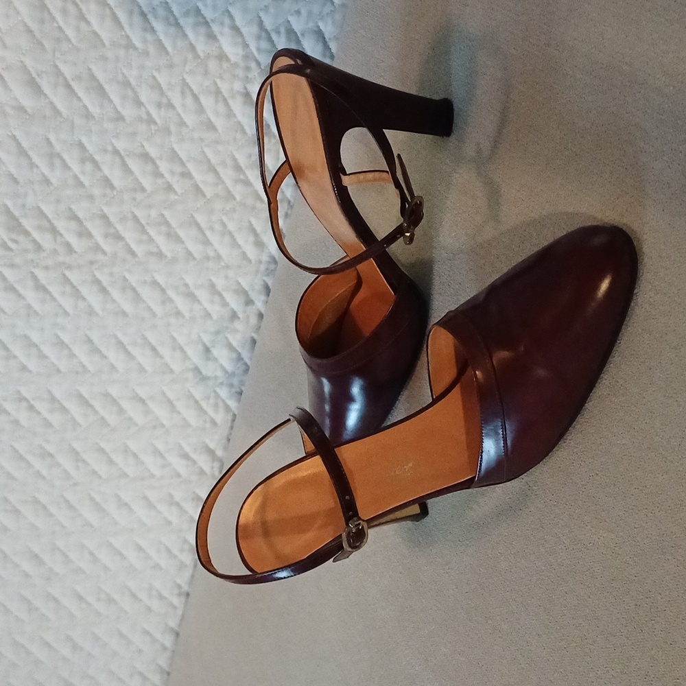 Etienne Aigner vintage leather slingback heels 10 N